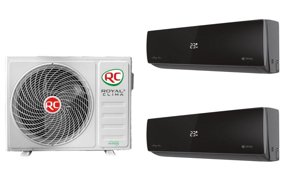Мульти сплит-система на 2 комнаты 25+35 м2 Royal Clima RCI-AND09HN+RCI-ANF12HN/2DFM-14HN/OUT Multi Gamma — фото 1