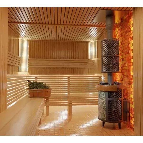 Печь банная PROMetall Атмосфера L комбинированная сетка-ламель Змеевик наборный