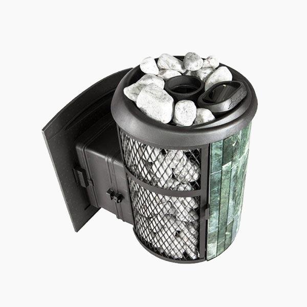 Печь банная PROMetall Атмосфера L комбинированная сетка-ламель Змеевик наборный