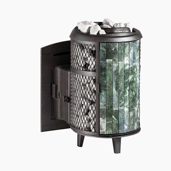 Печь банная PROMetall Атмосфера L комбинированная сетка-ламель Змеевик наборный