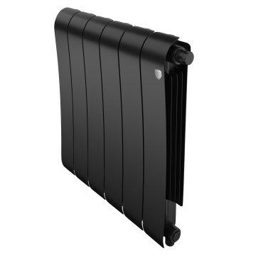 Биметаллический радиатор отопления Royal Thermo Infinity 500 VR80 6 секций Noir Sable