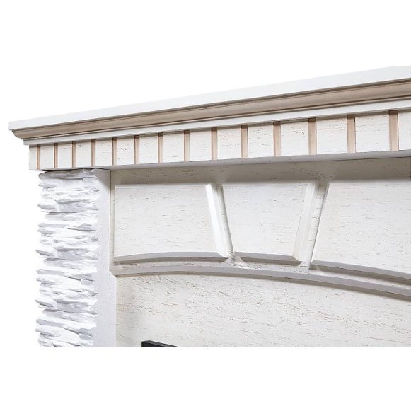 Портал Firelight Porto Classic камень белый/шпон беленый дуб