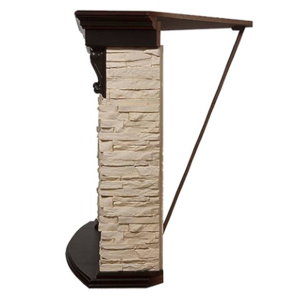 Портал Firelight Torre 30U (угловой) сланец слоновая кость/шпон темный дуб