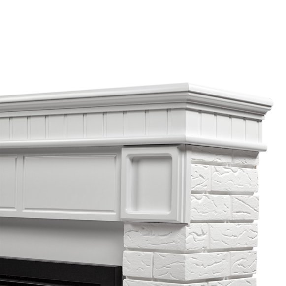 Каминокомплект Firelight Bricks 30 с очагом Electrolux EFP/P-3020LS N камень белый/белая эмаль