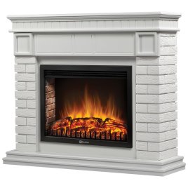 Каминокомплект Firelight Bricks 30 с очагом Electrolux EFP/P-3020LS N камень белый/белая эмаль