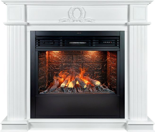 Каминокомплект Royal Flame Modena (Разборный) с очагом Design B800RF 3D бьянко белый — фото 1