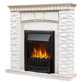Каминокомплект Firelight Porto Classic с очагом Electrolux EFP/P-1020LS камень белый/шпон беленый дуб