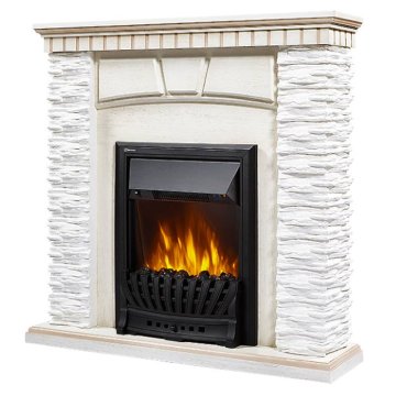 Каминокомплект Firelight Porto Classic с очагом Electrolux EFP/P-1020LS камень белый/шпон беленый дуб