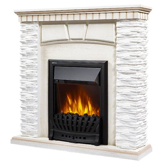 Каминокомплект Firelight Porto Classic с очагом Electrolux EFP/P-1020LS камень белый/шпон беленый дуб