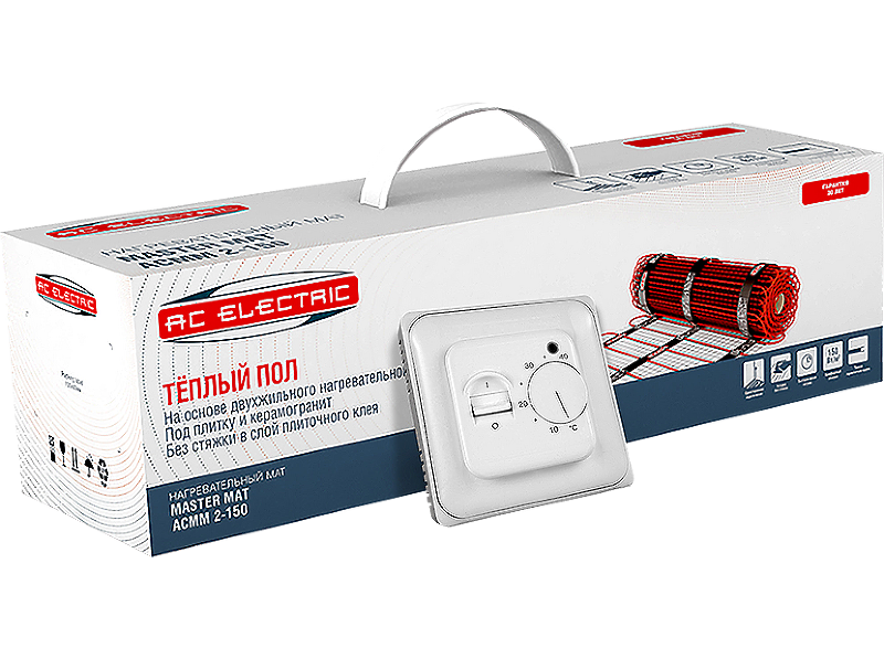 Комплект теплого пола AC Electric ACMM 2-150-12 с терморегулятором — фото 1
