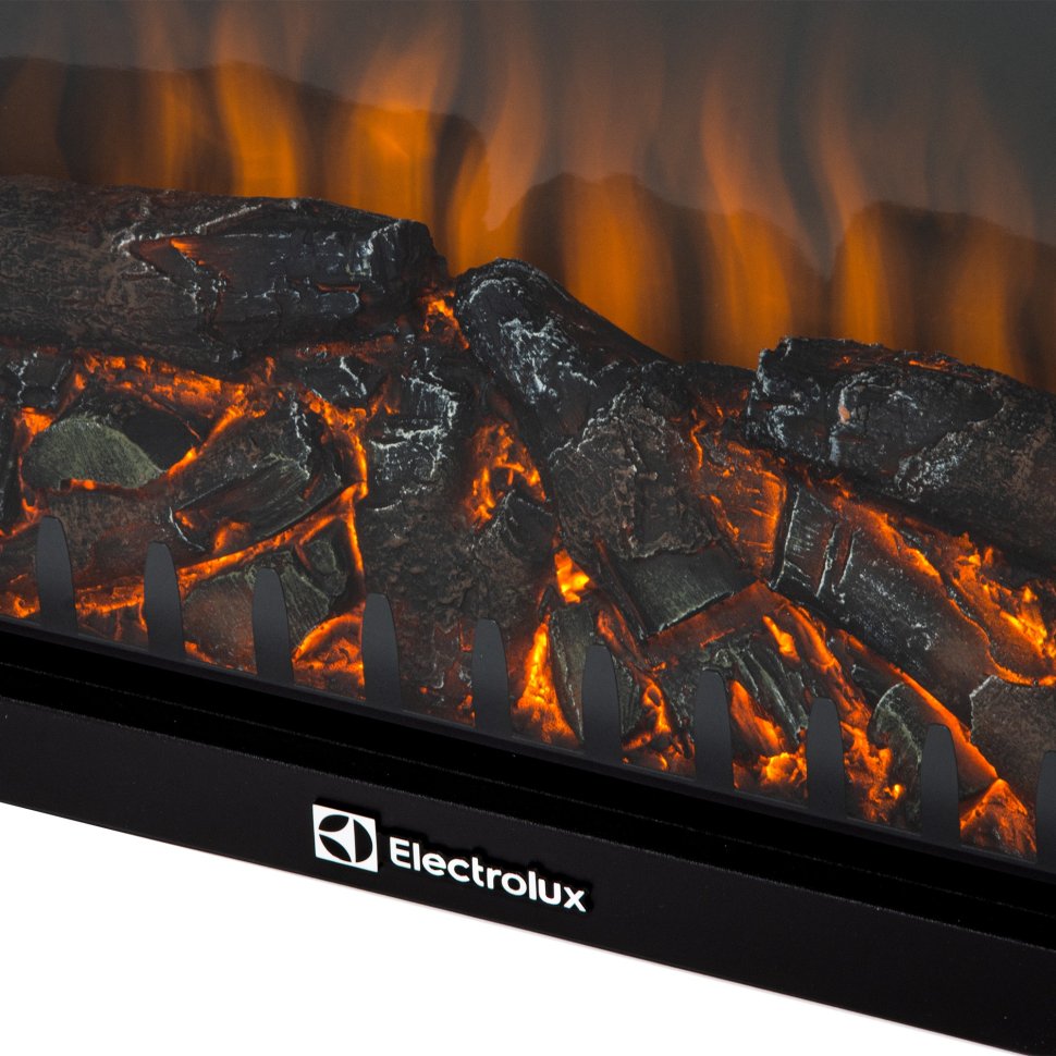 Каминокомплект Firelight Bricks 25 с очагом Electrolux EFP/P-2520LS N камень бежевый/шпон темный дуб — фото 14