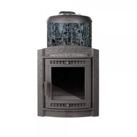 Печь банная PROMetall Атмосфера XL в ламелях Пироксенит наборный рисунок