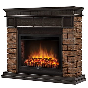 Каминокомплект Firelight Bricks 25 с очагом Electrolux EFP/P-2520LS камень коричневый/шпон темный дуб