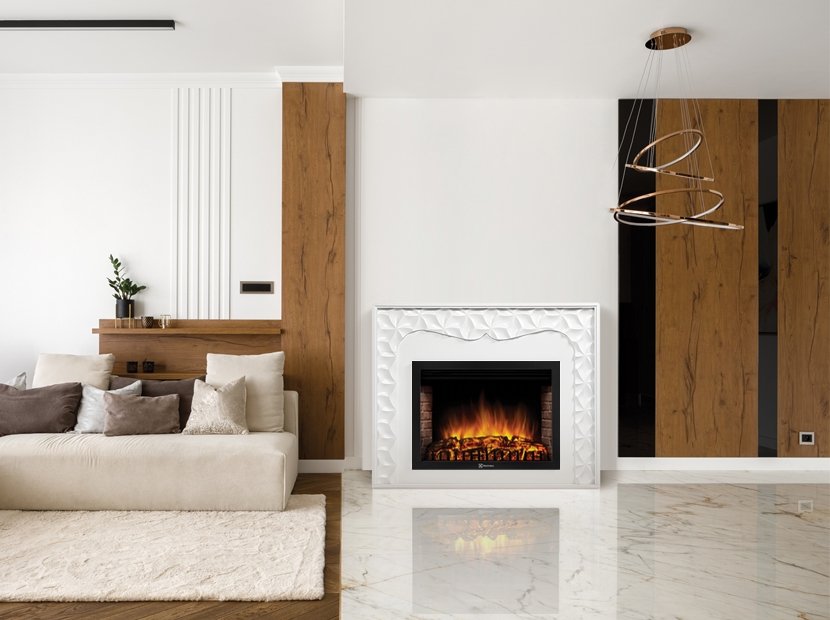 Каминокомплект Firelight Vivo 30 с очагом Electrolux EFP/P-3020LS белый — фото 9