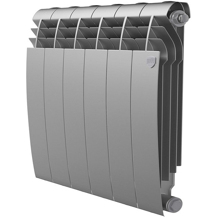 Биметаллический радиатор отопления Royal Thermo BiLiner B 500 6 секций Silver Satin