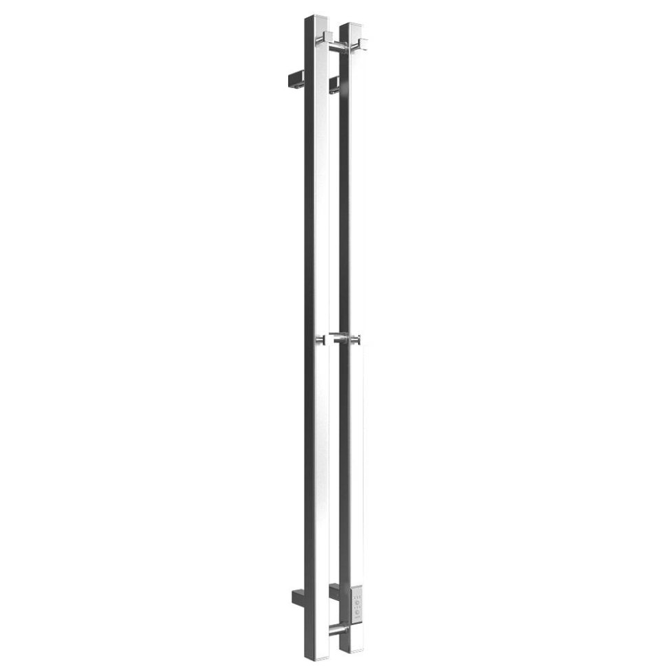 Электрический полотенцесушитель Stout Rock quadro 120*08 полированный 2 опоры