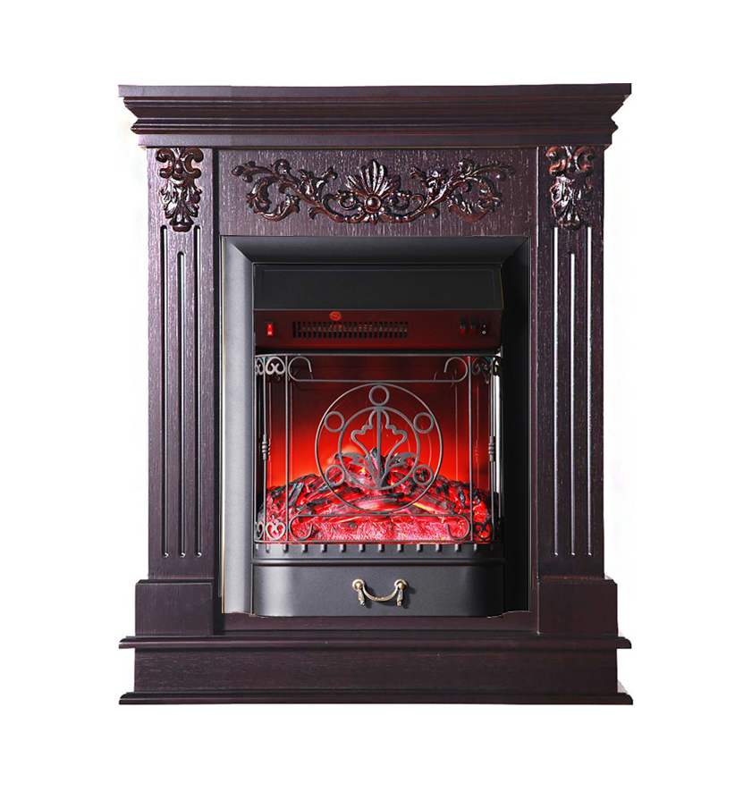 Каминокомплект Interflame Берта Люкс с очагом Majestic FX M Black темный дуб — фото 1