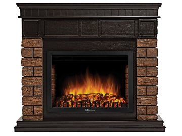 Каминокомплект Firelight Bricks 25 с очагом Electrolux EFP/P-2520LS камень темный/шпон венге