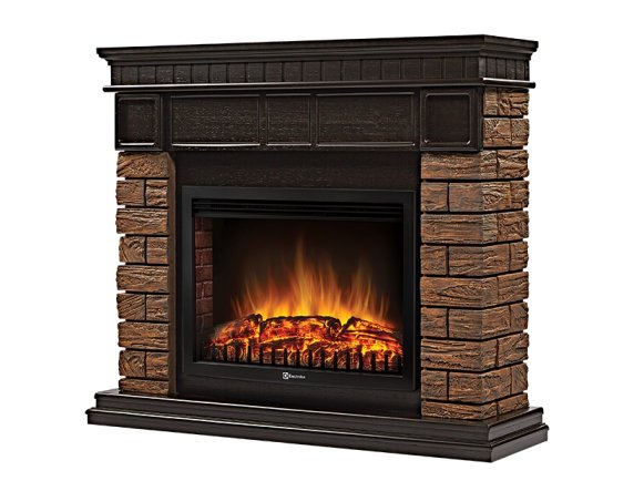Изображение товара Электрокамин с каменным порталом Firelight Bricks 25, технология Real Fire