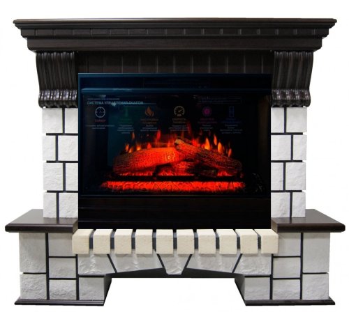 Каминокомплект Interflame Экстер венге с очагом Panoramic 25-30 LED FX 3D — фото 1