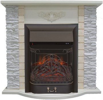 Каминокомплект Interflame Аспен сланец с очагом Majestic FX M Black