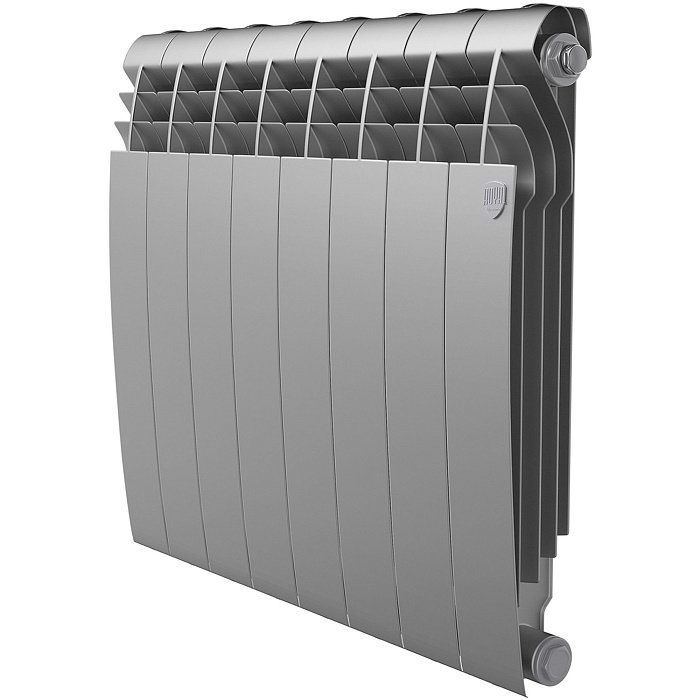 Биметаллический радиатор отопления Royal Thermo BiLiner B 500 8 секций Silver Satin