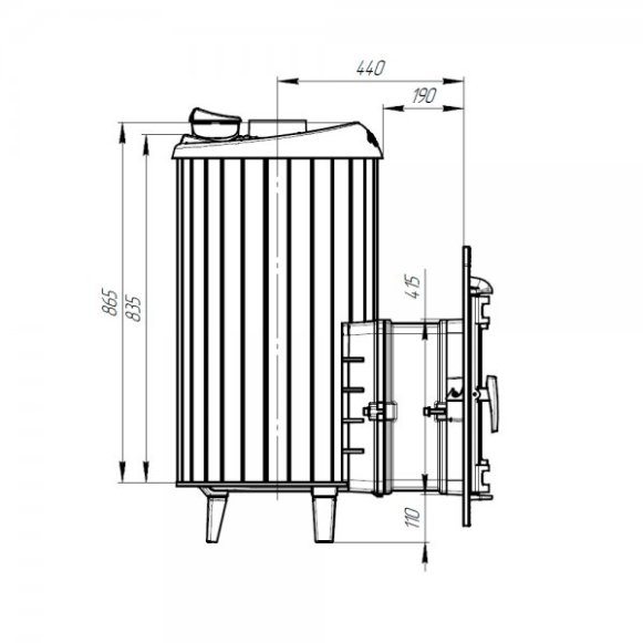 Печь банная PROMetall Атмосфера XL в ламелях Талькохлорит наборный рисунок