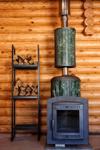 Печь банная PROMetall Атмосфера XL в ламелях Талькохлорит наборный рисунок