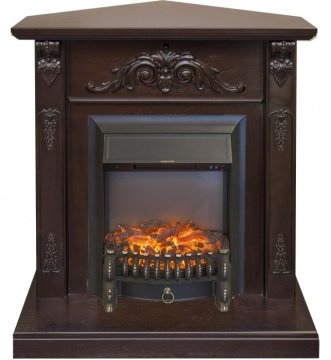 Каминокомплект RealFlame Anita corner STD/EUG AO с очагом Fobos Lux Black S
