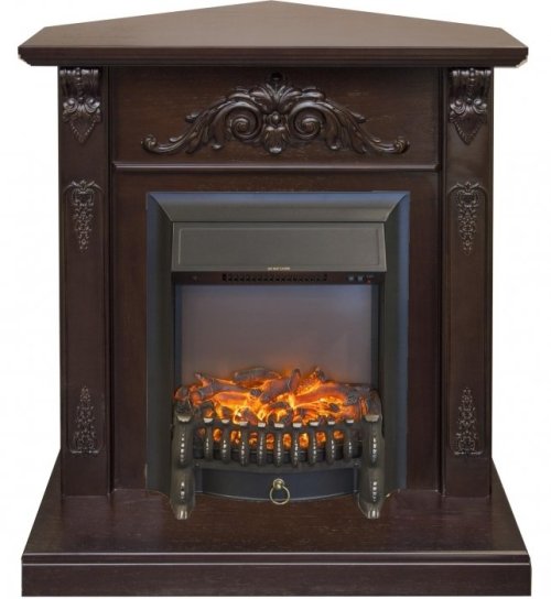 Каминокомплект RealFlame Anita corner STD/EUG AO с очагом Fobos Lux Black S