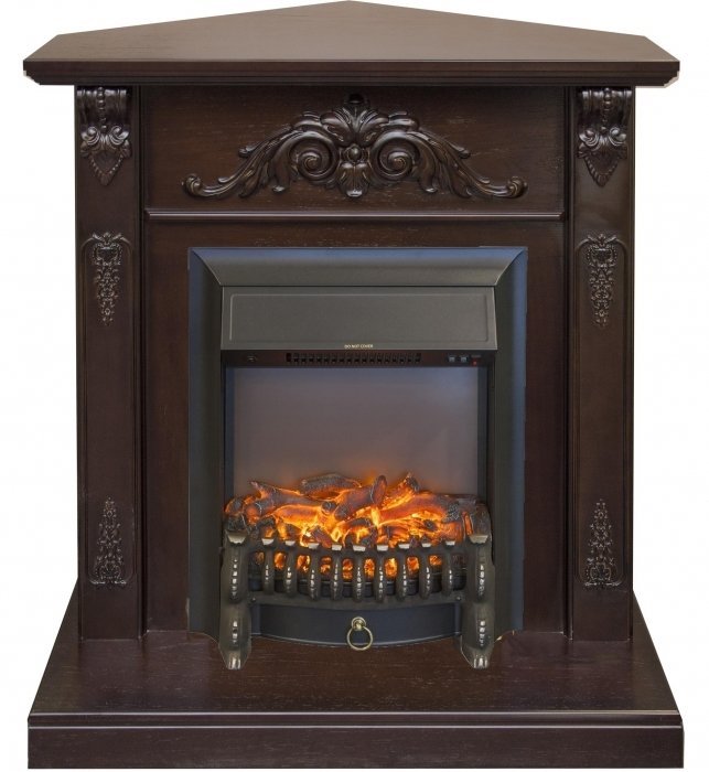 Каминокомплект RealFlame Anita corner STD/EUG AO с очагом Fobos Lux Black S