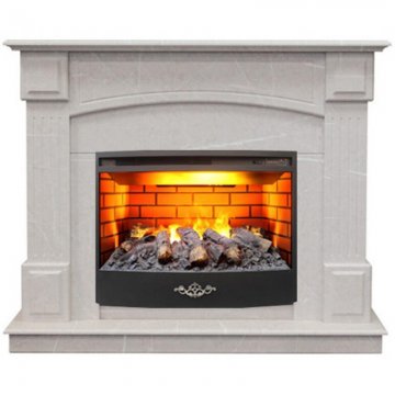 Каминокомплект RealFlame Carolina Marble 24/25.5 WT-714 с очагом FireStar 25.5 3D