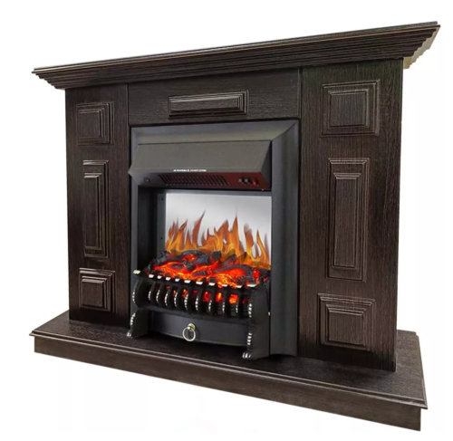 Каминокомплект Хорошие Камины Юпитер с очагом Royal Flame Fobos FX M Black венге — фото 2