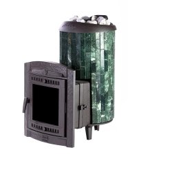 Печь банная PROMetall Атмосфера XL в ламелях Змеевик наборный рисунок