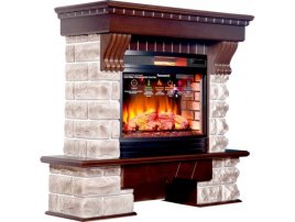 Каминокомплект Interflame Экстер Кавказ темный дуб с очагом Panoramic 06 25 LED FX QZ