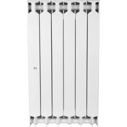 Биметаллический радиатор отопления Rifar Supremo 800 боковое подключение 6 секций белый RAL 9016
