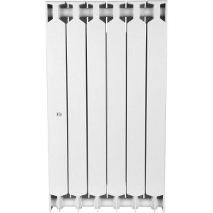 Биметаллический радиатор отопления Rifar Supremo 800 боковое подключение 6 секций белый RAL 9016