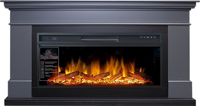 Каминокомплект Royal Flame California с очагом Vision 42 LOG LED серый графит — фото 1
