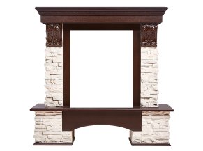 Портал Firelight Pietra Classic сланец белый/шпон темный дуб