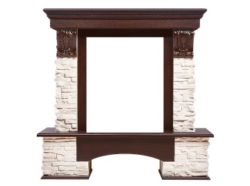 Портал Firelight Pietra Classic сланец белый/шпон темный дуб