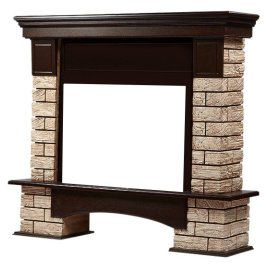 Портал Firelight Forte Wood 25 камень коричневый/шпон темный дуб