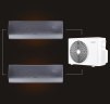 Мульти сплит-система на 2 комнаты 25+25 м2 AURUS ADI/in-09HN8/BLACK*2/ADMI/out-18H2N8 D Series