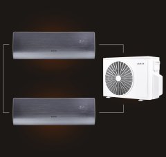 Мульти сплит-система на 2 комнаты 25+25 м2 AURUS ADI/in-09HN8/BLACK*2/ADMI/out-18H2N8 D Series