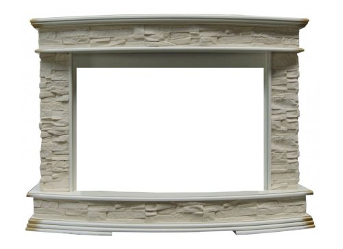 Портал Interflame Памир сланец бежевый с золотой патиной под очаг Panoramic 33W LED FX Портал Interflame Памир сланец бежевый с золотой патиной под очаг Panoramic 33W LED FX