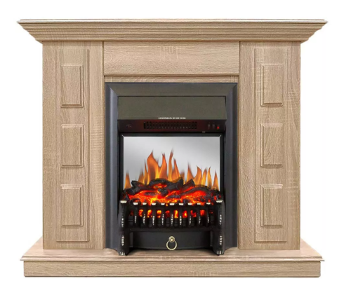 Каминокомплект Хорошие Камины Юпитер с очагом Royal Flame Fobos FX M Black сосна — фото 1