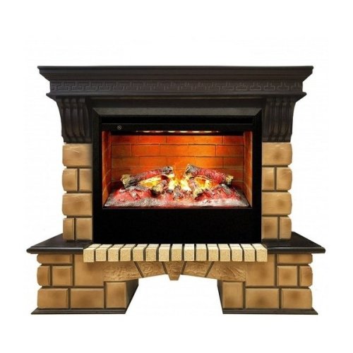 Каминокомплект RealFlame Stone Brick 26 AO с очагом 3D Helios 26 Каминокомплект RealFlame Stone Brick 26 AO с очагом 3D Helios 26