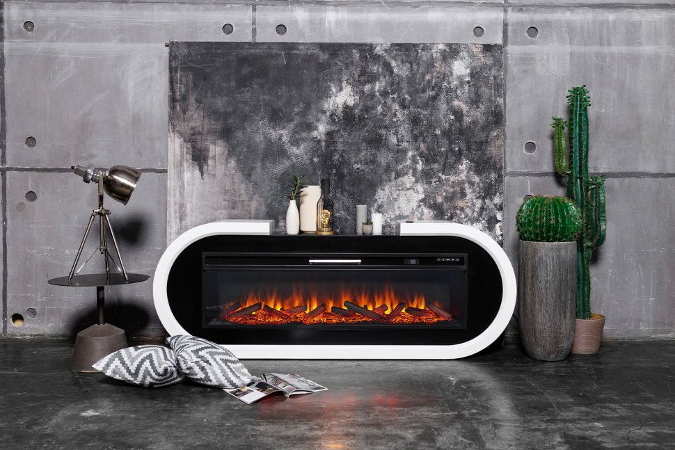 Каминокомплект Royal Flame Soho с очагом Vision 60 LOG LED белый с черным — фото 8