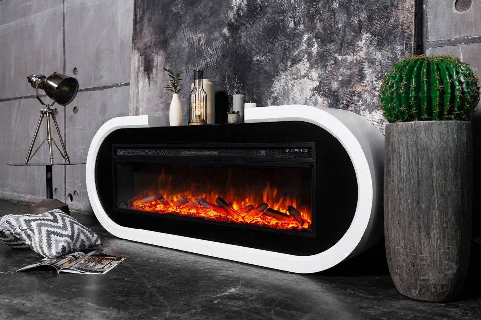 Каминокомплект Royal Flame Soho с очагом Vision 60 LOG LED белый с черным — фото 9