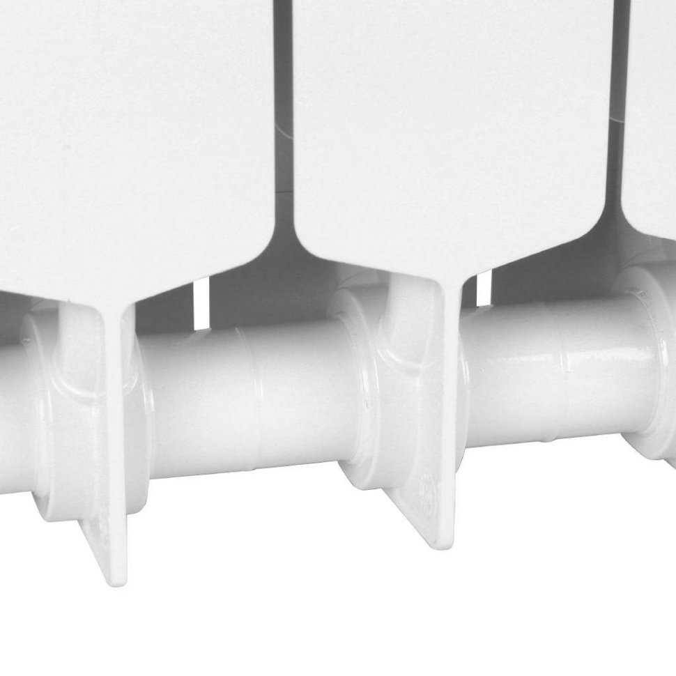 Биметаллический радиатор отопления Rifar Supremo 800 боковое подключение 8 секций белый RAL 9016