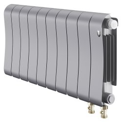 Биметаллический радиатор отопления Royal Thermo Infinity 300 Silver Satin VR80 10 секций
